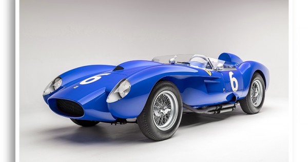 Ferrari 250 Testa Rossa in Blue Wall Art